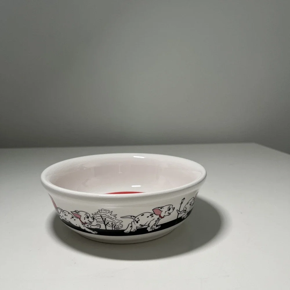Disney 101‎ Dalmations Ceramic Pet Food Bowl Dish MEDIUM 6